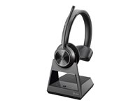 Poly Savi 7310 - Savi 7300 series - micro-casque - sur-oreille - DECT - sans fil - Suppresseur de bruit actif - USB-A via adaptateur DECT - noir - Certifié pour Microsoft Teams, certifié UC 8L575AA#ABB