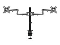 StarTech.com Bras pour écran PC à double affichage en aluminium - Double articulage - Pour moniteurs à montage VESA jusqu'à 30" (ARMDUAL3) - Kit de montage - bras réglable - pour 2 moniteurs - aluminium - noir - Taille d'écran : jusqu'à 32 pouces - montrable sur bureau ARMDUAL3