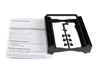 StarTech.com Support de montage sans outil pour 2 disques durs de 2,5" dans baie de 3,5" - Adaptateur de montage 2x HDD / SSD - Adaptateur pour baie de stockage - 3.5" to 2 x 2.5" - noir - pour P/N: M2E4SFF8643, PEX4SFF8643, U2M2E125 BRACKET225PT
