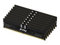 Kingston FURY Renegade Pro - DDR5 - kit - 256 Go: 8 x 32 Go - DIMM 288 broches - 5600 MHz / PC5-44800 - CL28 - 1.35 V - mémoire enregistré - on-die ECC - noir KF556R28RBE2K8-256