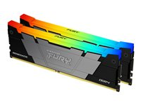 Kingston FURY Renegade RGB - DDR4 - kit - 16 Go: 2 x 8 Go - DIMM 288 broches - 4000 MHz / PC4-32000 - CL19 - 1.2 V - mémoire sans tampon - non ECC - noir KF440C19RB2AK2/16